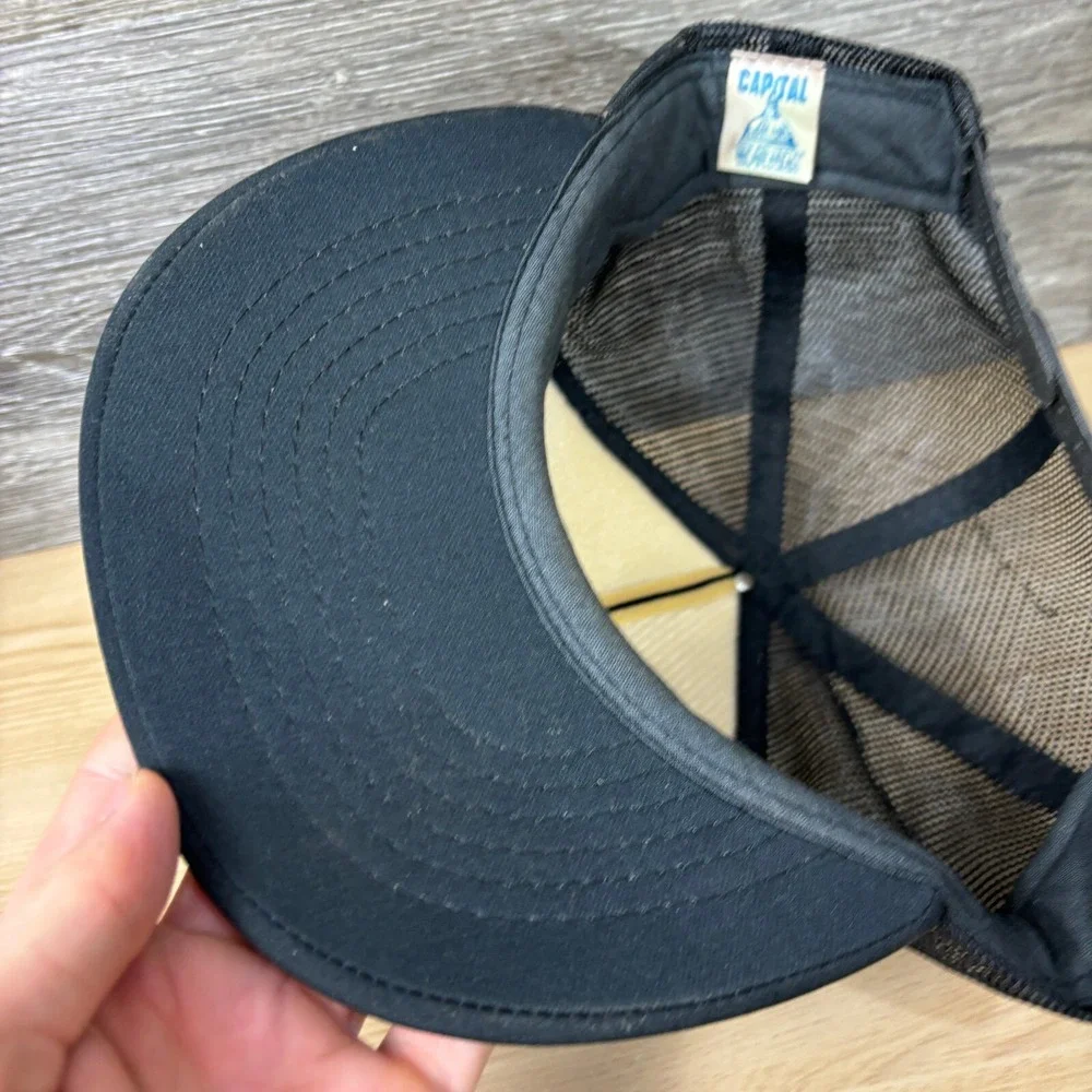 Vintage Hartland Auto Parts‎ Hat Cap Snapback Black Trucker Adjustable